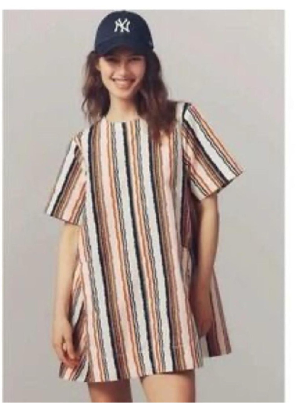 Anthropologie Maeve multi-coloured striped Emmy mini swing dress med - Picture 3 of 7